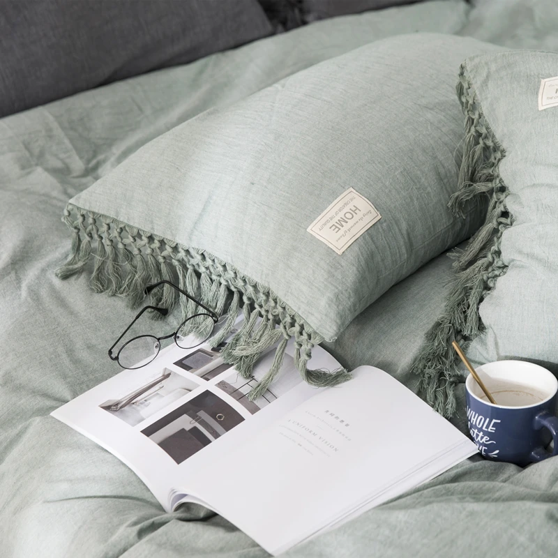 Наволочка для подушки Macrame однотонная наволочка скандинавский хлопковый сна