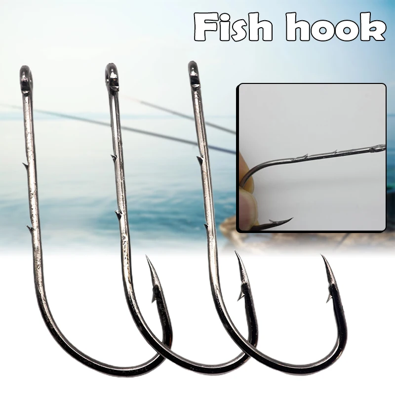 

Barbed Shank Fishing Hooks Strong Powerful Premium Bait Holder Hooks for Freshwater Seawater
