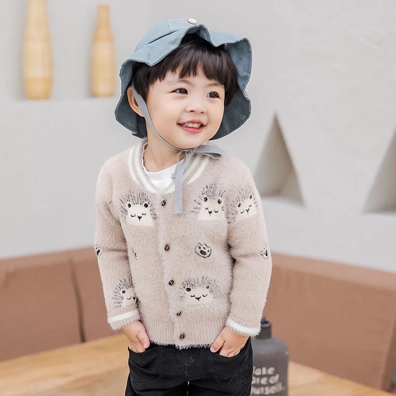 Кардиган для мальчиков вязаные свитера коллекция 2019 года детский пуловер в