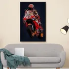 Картина на холсте с изображением мотоцикла, плакат для детской, минималистская картина без рамы