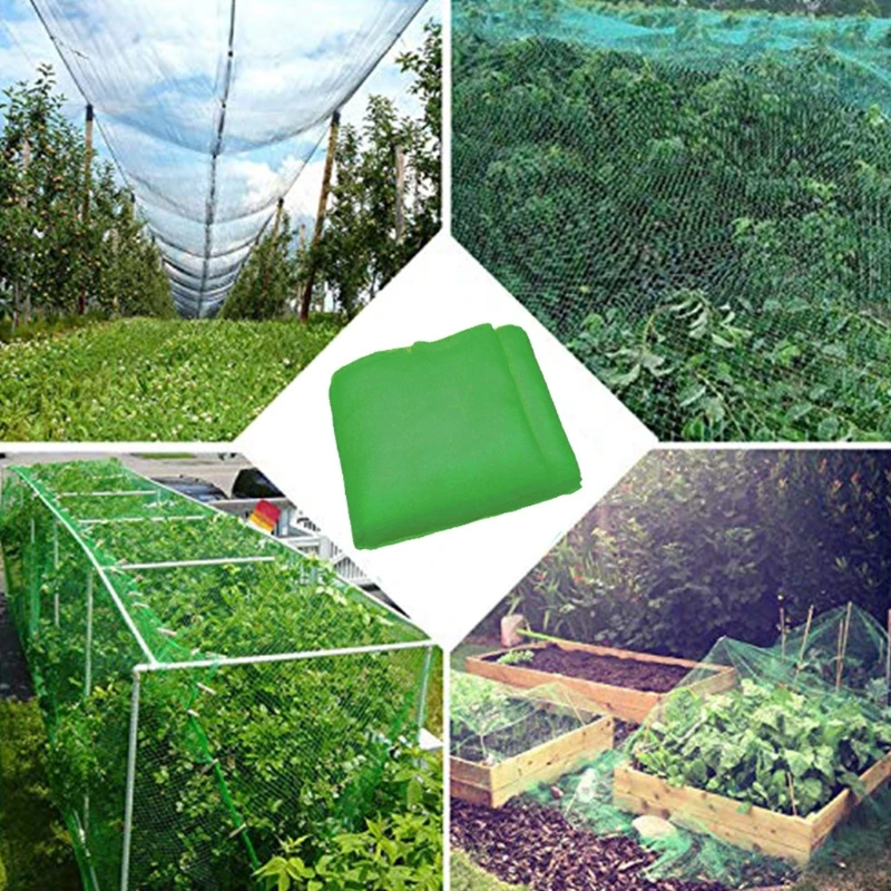 

6.6X16/33/49FT Green Bug Insect Bird Garden Netting Barrier Netting 16 Mesh M17E