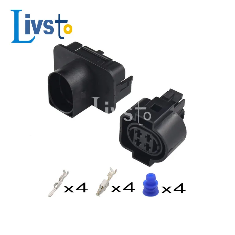 1/2/5/10 комплектов, 4-контактный автомобильный водонепроницаемый штекер для Audi 1H0973734
