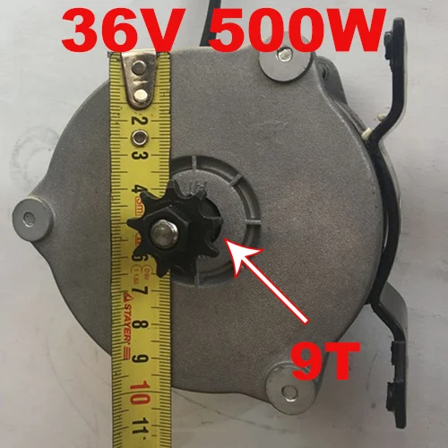 36V 500W 9T Комплект для переоборудования электрического велосипеда 24 в 36 в 48 В DC матовый мотор 250 Вт/350 Вт/500 Вт электродвигатель Средний привод двигателя 1000 Вт колеса дорожного велосипеда - Цвет: 36V 500W 9T