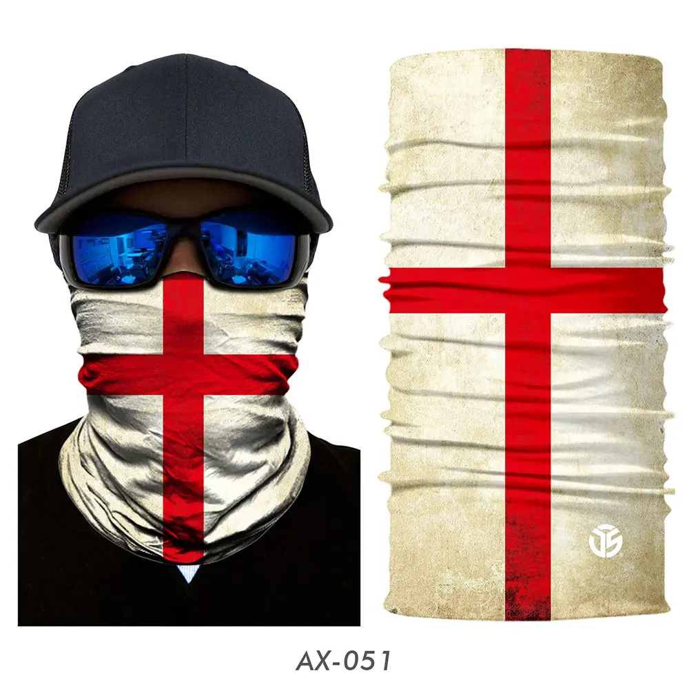 England 3D Национальный флаг бесшовная мотоциклетная волшебная маска для лица для мотокросса, катания на лыжах, езды, шарф, трубчатая защита шеи, Балаклава, бандана, анти-УФ - Цвет: England
