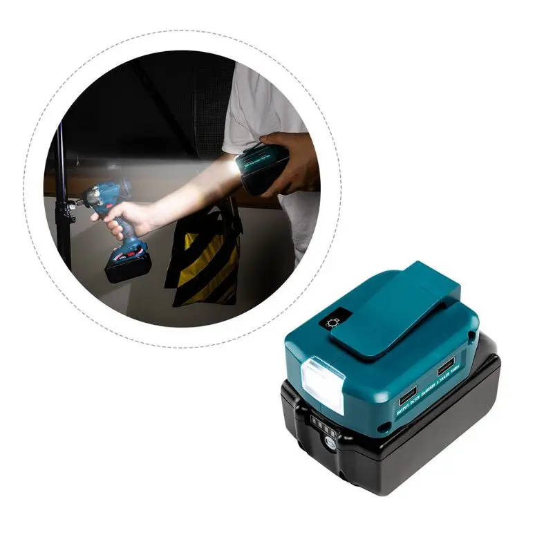 Зарядное устройство для батарей Makita Li-Ion 18/14 4 В два гнезда USB со светодиодным