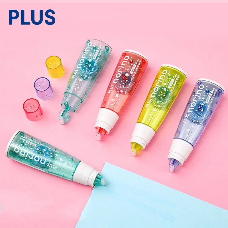 1pc PLUS Norino Scroll Double Sided Tape Journal Tool Point Type Adhesive Alteration Dot Glue School Office Supplie