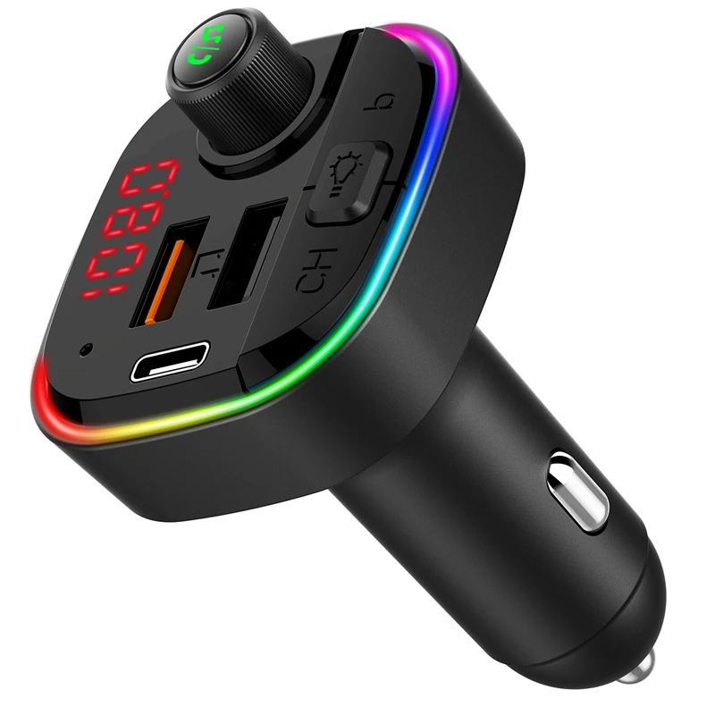 

FM Transmitter Car Bluetooth MP3 Player o Receiver Bluetooth FM Transmitter USB Car Charger Ambient Light