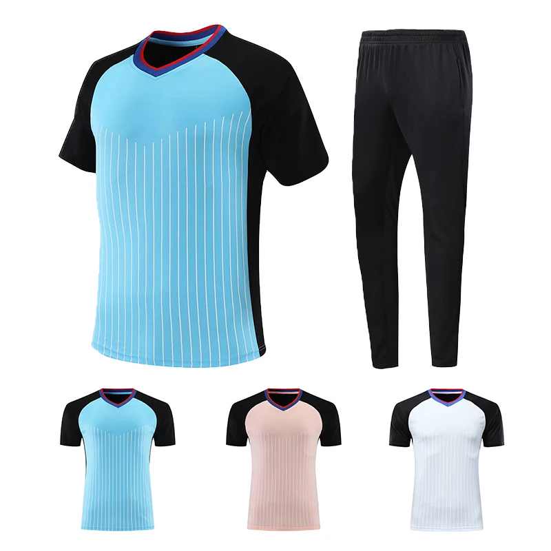 

New Colorful Soccer Referee Uniform Women & Men Football Shirt Customized Jersey Training Pants Or Shorts