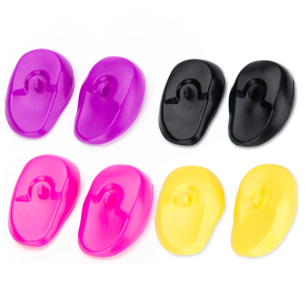 1 пара силиконовое покрытие для уха практичные волос Цвет душ Шампунь воды Ухо