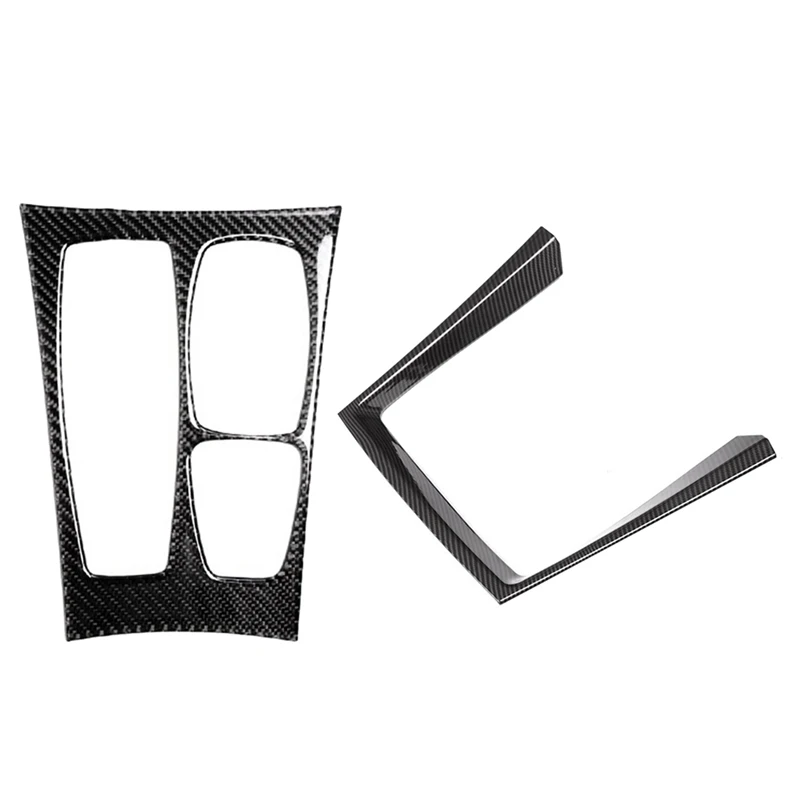 

Car Center Console Cup Holder Strip Trim For-BMW X5 E70 X6 E71 2008-2013 & Center Console Gear Shift Panel Cover