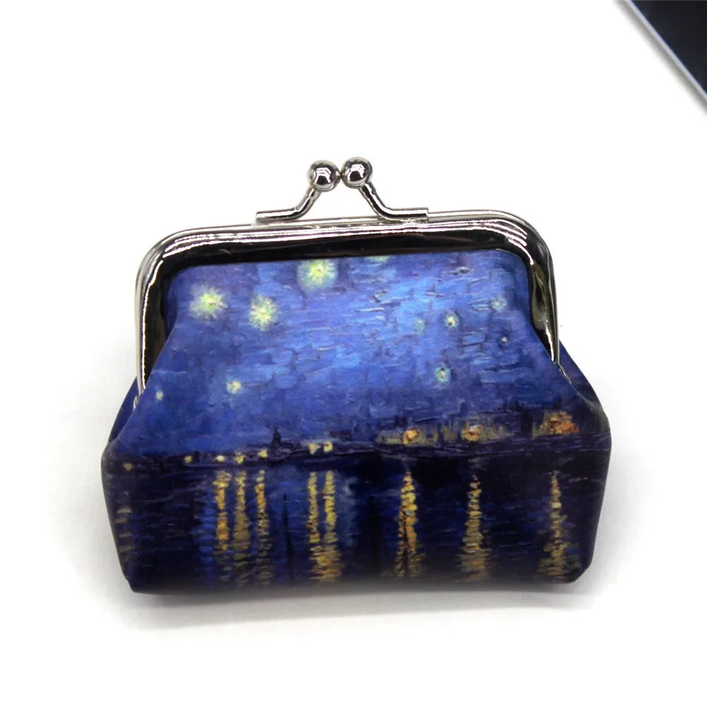 coin purse 06 Винтажные женские кошельки с принтом для монет, маленький кошелек с застежкой для девушек, Дамский клатч для денег, мини кошелек, женская сумка из искусственной кожи - Цвет: coin purse 06