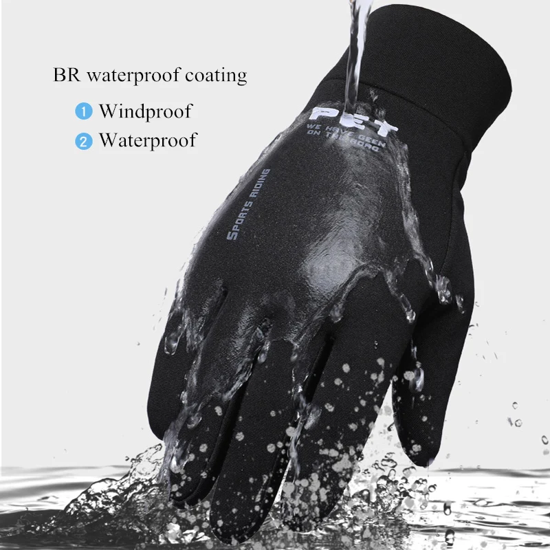 Зимние теплые перчатки для мужчин и женщин Нескользящие ветрозащитные дышащие