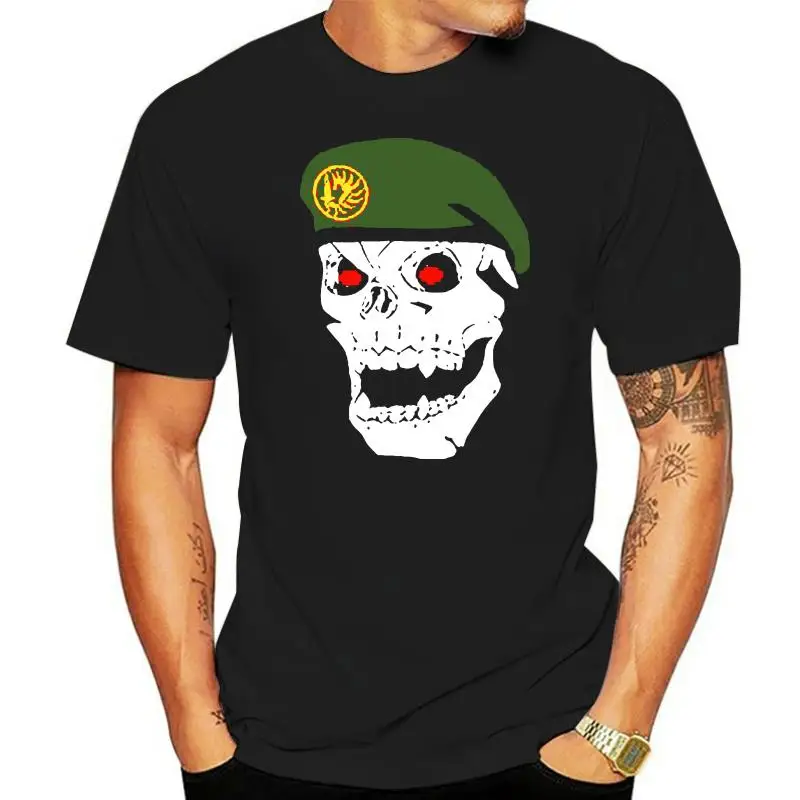 

2020 Summer Cotton Tee Shirt Fremden Legion Totenkopf Schadel Legion Etrangere Barett - T Shirt Fashion T-shirt