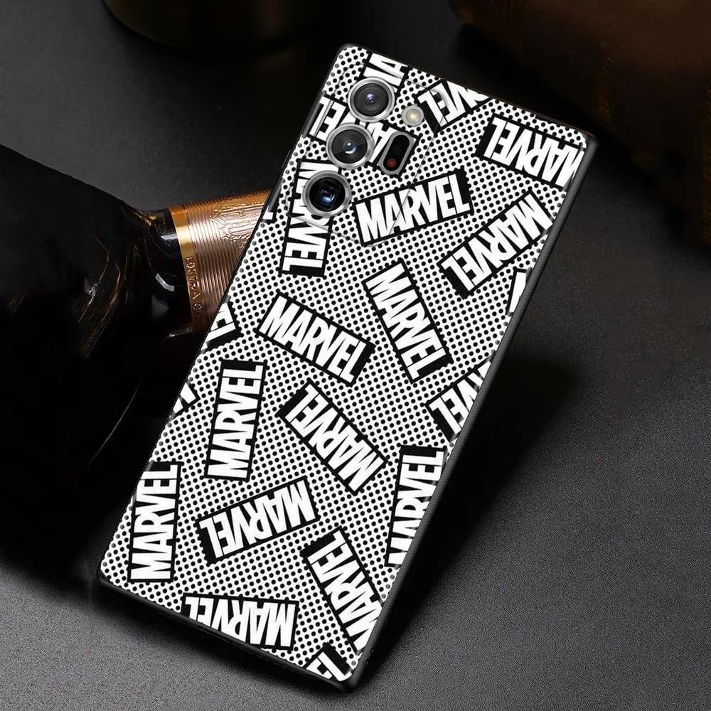 phone cover for samsung galaxy note 20 ultra 10 plus lite 9 8 a91 a03s a52s 5g soft shell fundas marvel cartoon hero logo free global shipping