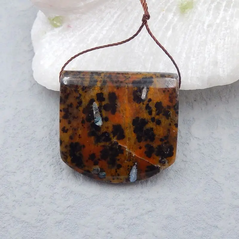 Новый натуральный Леопардовый шкура яшма боковые бриллианты 30x29x10 мм 16 г |