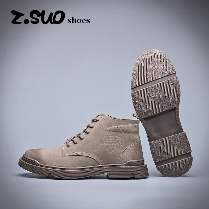 

Martin boots male high help British wind retro work boots Korean version of the trend of all-match male shoes male