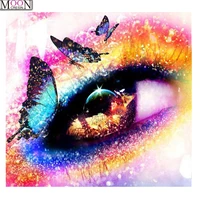 5d diy diamond embroidery butterfly eyes diamond painting picture of rhinestonescross stitch full squareround drill painting