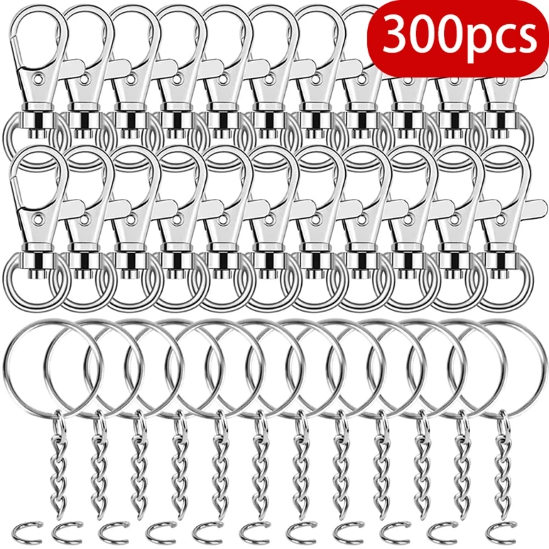 

Zinc Alloy Key Rings Metal Lanyard Keychain Hooks Lobster Clasps for Key DIY Crafts