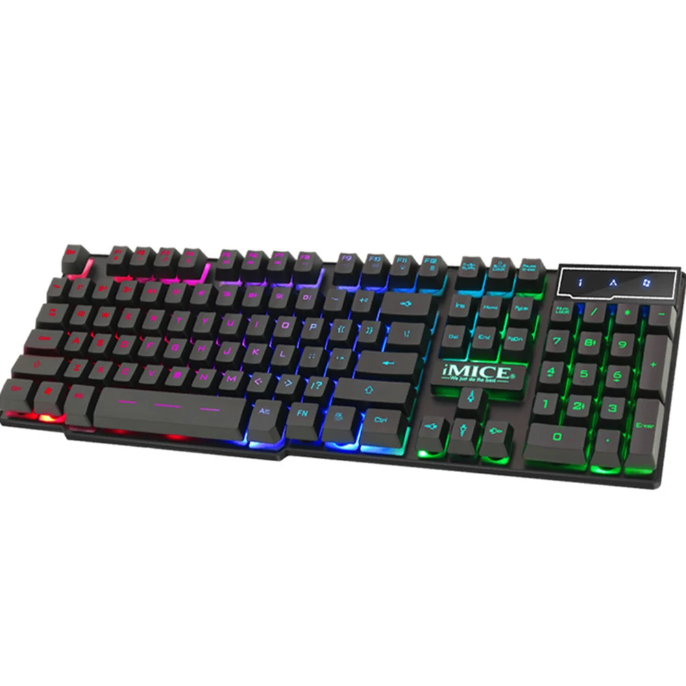Игровая клавиатура Teclado Mecanico USB Проводная подвесная светодиодный светодиодной