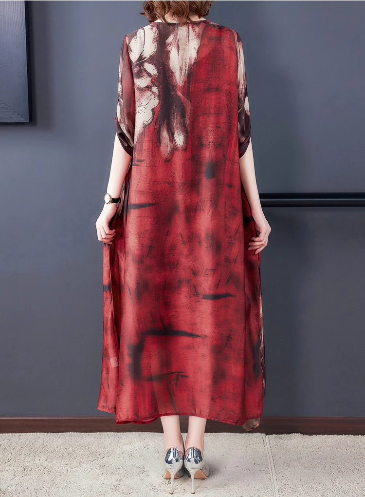 2020 летнее платье из искусственного шелка женское элегантное повседневные