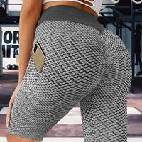 woman shorts jacquard honeycomb fitness pants hip lift high waist hot pants high elasticity shorts running tight yoga shorts
