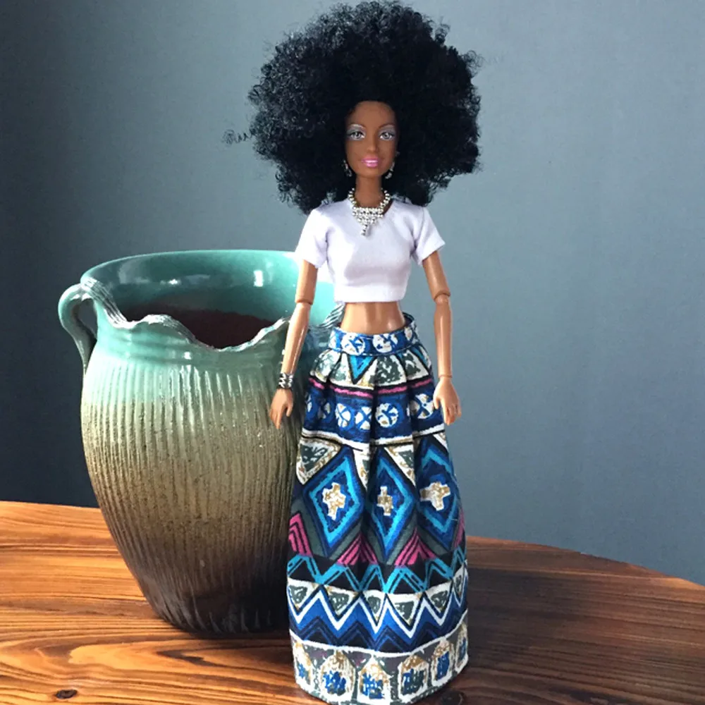 Модная детская подвижная африканская кукла Детская сопровождающая игрушка