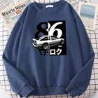 Толстовки с принтом Initial D Ae86, Мужская Осенняя флисовая модная толстовка, Высококачественная свободная Мужская Уличная одежда