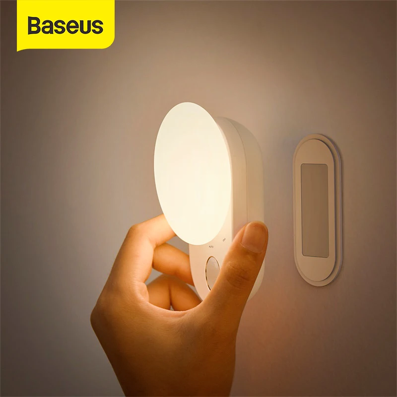 

Baseus Magnetic Night Lamp LED Sensor Induction Night Light Detachable Kitchen Light Cabinet Light For Bedroom Lamp wardrobe
