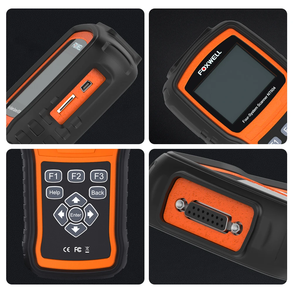 Диагностический сканер Foxwell NT604 OBD2 прибор для считывания кодов четыре системы