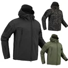 Мужская зимняя куртка, армейская одежда из мягкой ракушки, тактическая одежда, ветрозащитная водонепроницаемая куртка, летная куртка с капюшоном, куртка в стиле милитари