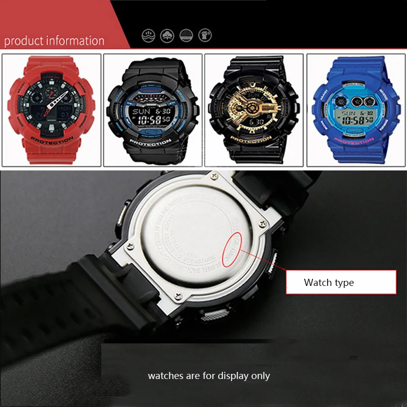 

Replacement strap for Casio G-SHOCK GA GD 110 120 Rubber Resin case watchband gloss matte male's waterproof sport bracelet