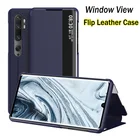 Умный чехол для Xiaomi Redmi 9, 8, 9A, 9C, 8A, кожаный чехол-книжка с окошком для Xiaomi MI Note 10, 9 Lite, Redmi Note 9 Pro, 9s