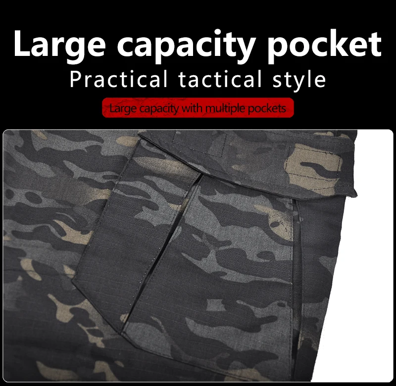 

HAN WILD Tactical Pants Camouflage Military Casual Combat Army Cargo Joggers Hiking Pants Water Repellent Ripstop 4XL Trousers