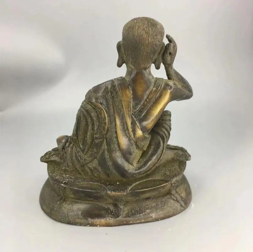 Тибетский буддизм чисто бронзовая статуя Арата миларепа Будда|Статуи и