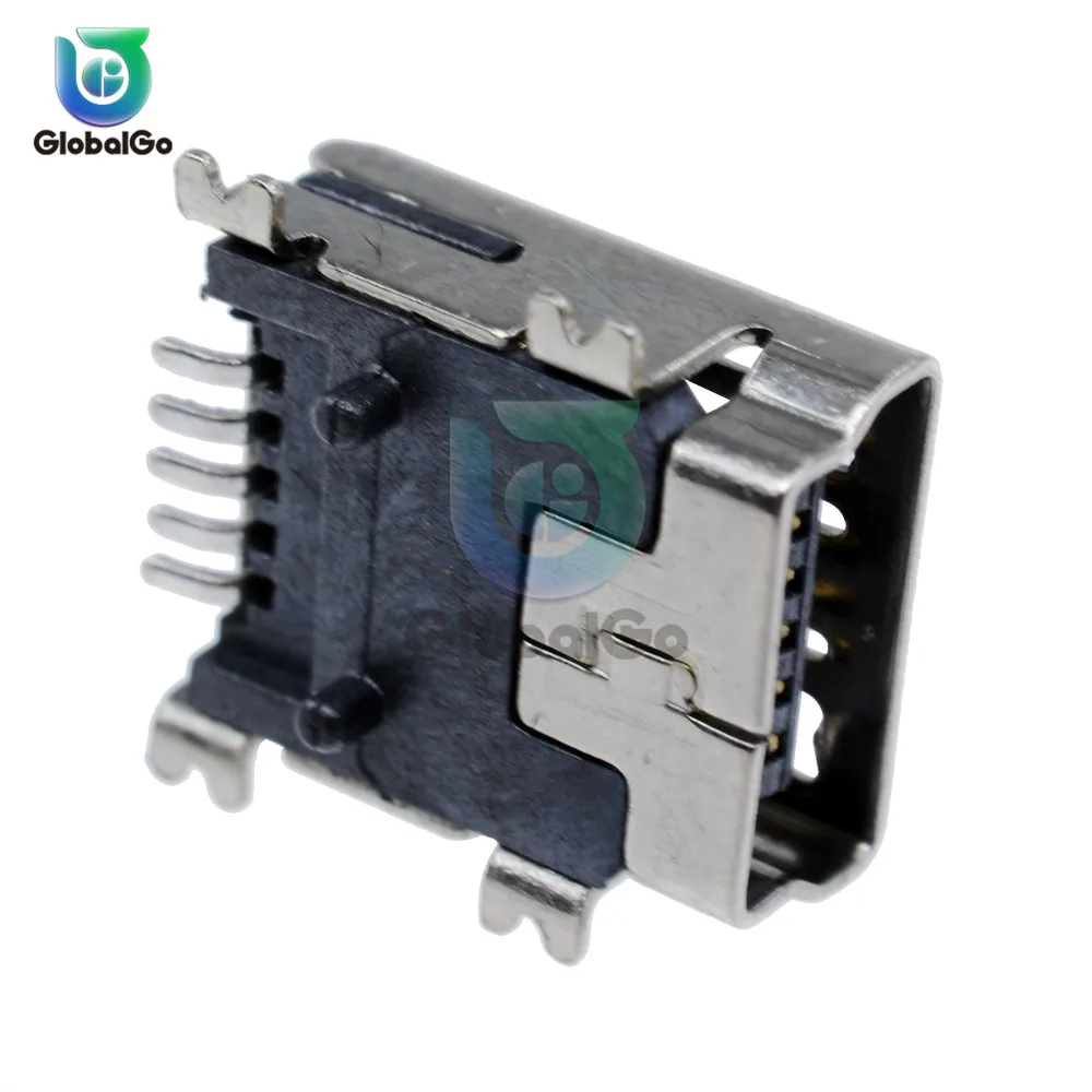 50 шт./лот Тип B Micro USB 5 контактный гнездовой Usb разъем плоский 4 ножной мини