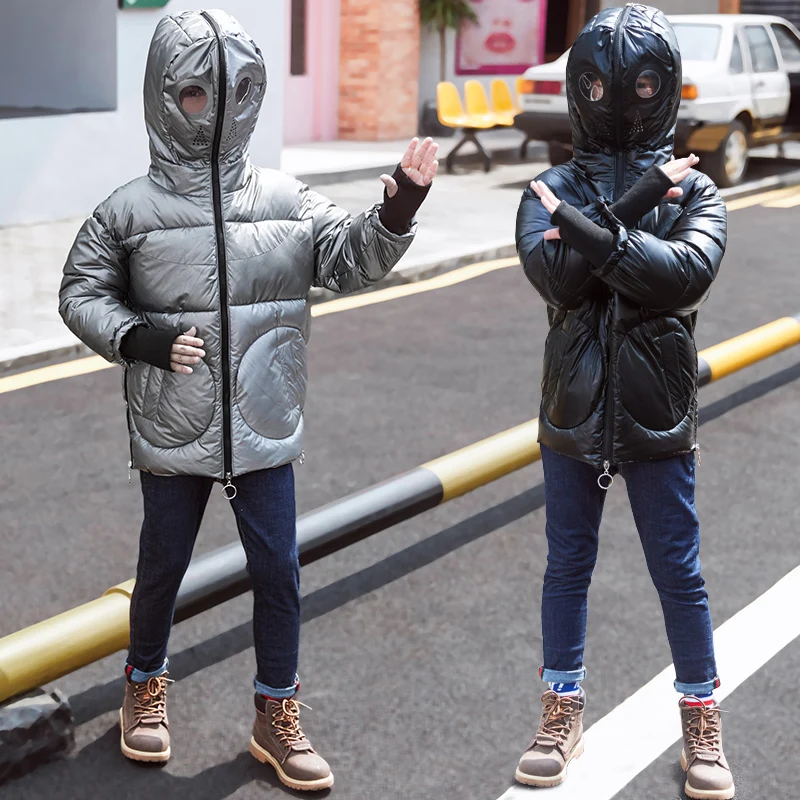 Теплое пальто для мальчиков от 4 до 14 лет 2019 г. Детская пуховая хлопковая одежда