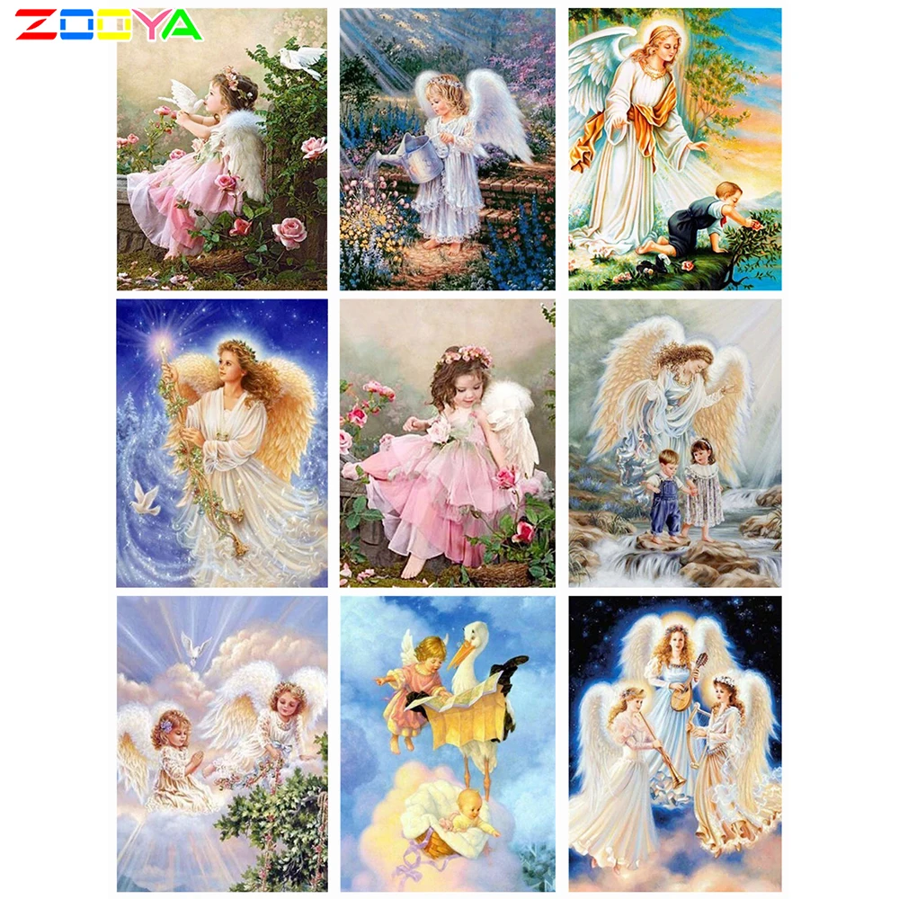 ZOOYA DIY 5D алмазная живопись, стразы, картины, алмазная вышивка, ангелы, распродажа, полный набор алмазной мозаики, наборы для домашнего декора CH001