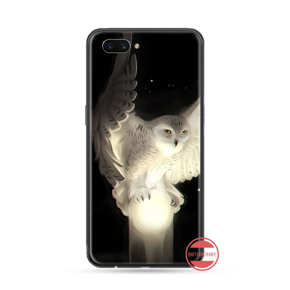 Сова ТПУ черный чехол для телефона Корпус OPPO R9 R11 R15 R17 RENO Realme S PLUS нормальный 2z 3 5 C2