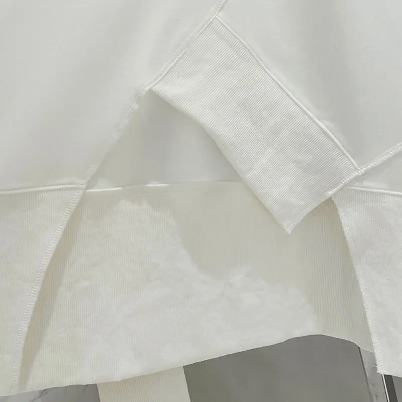 

XITAO Asymmetrical Casual Hoodies Women Tide Fashion New Korean Style O Neck Collar Long Sleeve Pullover Personality Top ZY5681