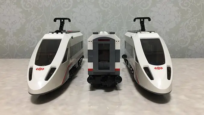 02010 Technic City Высокоскоростной Пассажирский поезд строительный блок 659 шт кирпичи игрушки подарок совместим с Bela City 60051