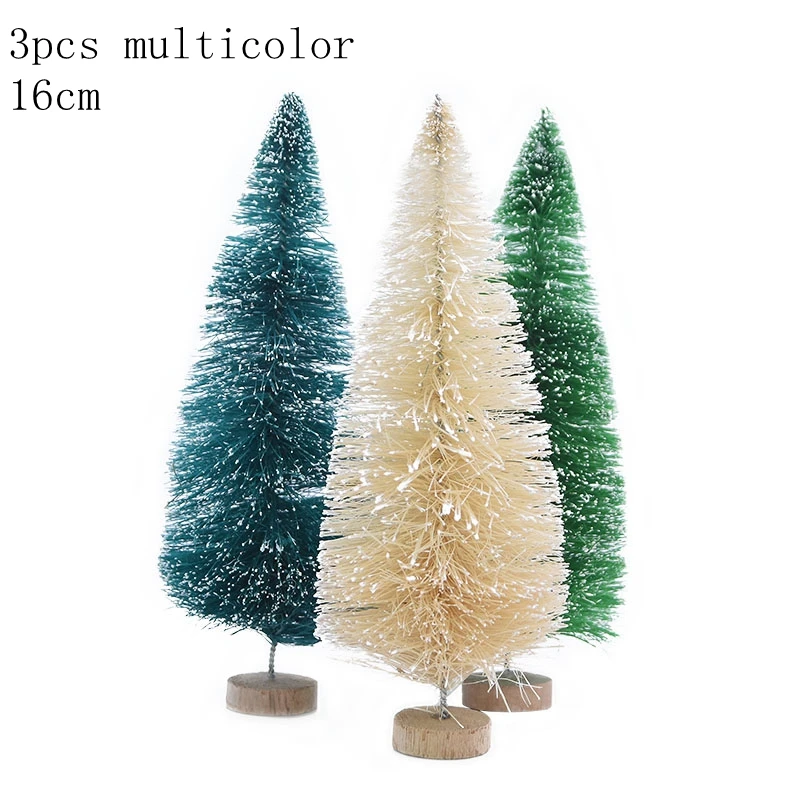 multi 16cm 3pcs 5 шт. 5 размер искусственная декорированная Мини Рождественская елка Рождественское украшение елка Рождественская мини поддельная елка новогодний декор Navidad - Цвет: multi 16cm 3pcs