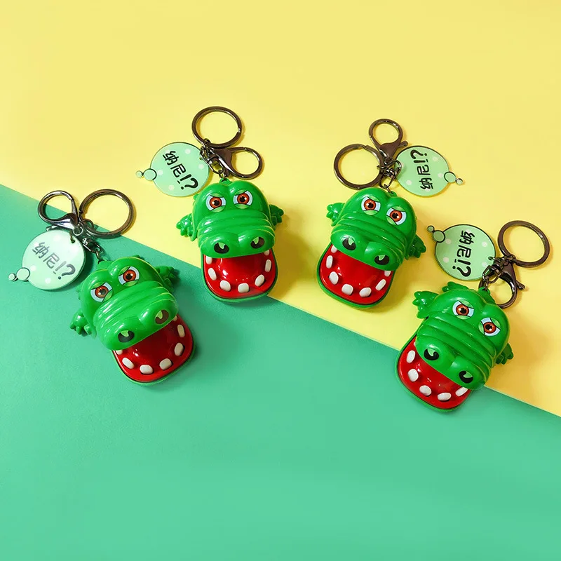 Брелок для ключей крокодил с большим ртом игрушка детей и родителей забавная