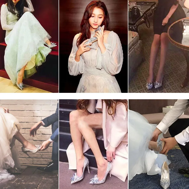 2020 европейские свадебные туфли женские белые со стразами на шпильке с острым