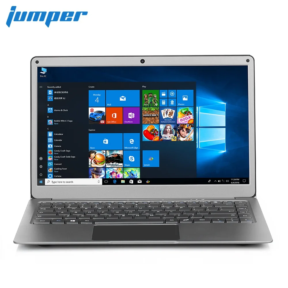 Jumper EZbook X3 Ноутбук 13 3 дюймов Windows 10 домашний Intel Apollo Lake N3350 1 ГГц 6 ГБ ОЗУ 64 Гб eMMC