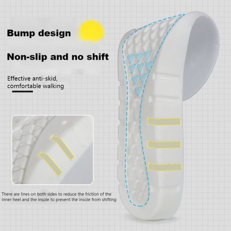 New Memory Foam Sport Insoles For Shoes Sole Cushion Running Insoles For Feet Man Women Orthopedic Insole EVA Soft Shoes Pad