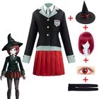 Костюм для косплея аниме Danganronpa Yumeno Himiko, костюм для Хэллоуина, карнавала, униформа для студентов, косплей, красный парик, красные контактные линзы