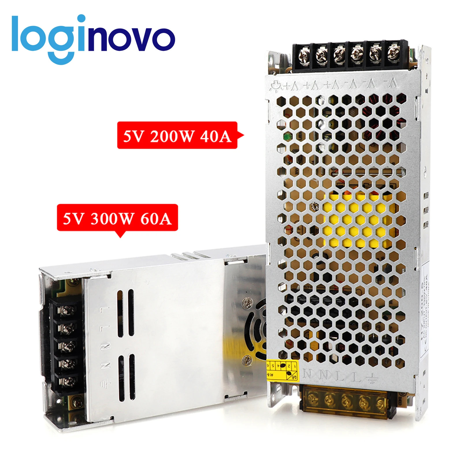 Ультратонкий блок питания для светодиодов DC 5V 200W 300W, AC190-240V 40A 60A, трансформаторы освещения для ленточного света.