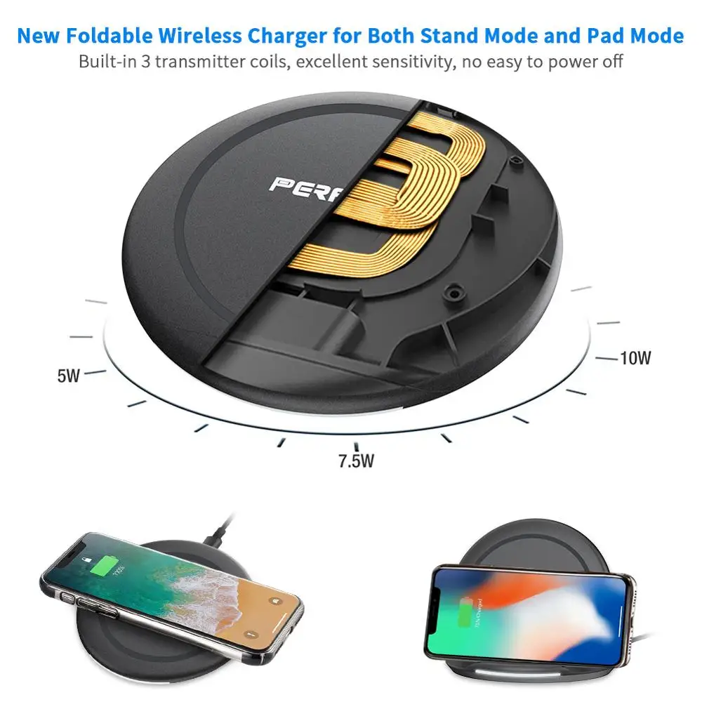 Беспроводное зарядное устройство Qi для Iphone X 8 11Pro подставка наушников 10 Вт