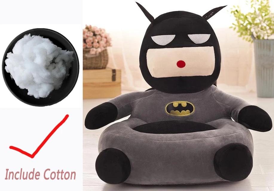 B Sofa with Cotton Диван или диван) Детские Плюшевые опорные сидения диван мультфильм Мстители Человек-паук Капитан Америка стул детские сидения игрушка - Цвет: B Sofa with Cotton