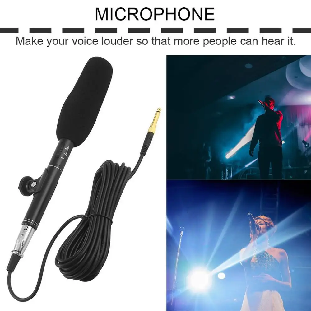 

Professional Vioce Recording Broadcast Stereo Condenser Conference Interview Microphone For DSLR SLR Camera microfone